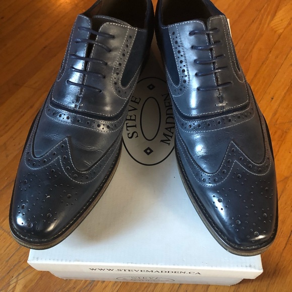 Steve Madden Blue Suede Oxford Brogues 👞 - Picture 5 of 8